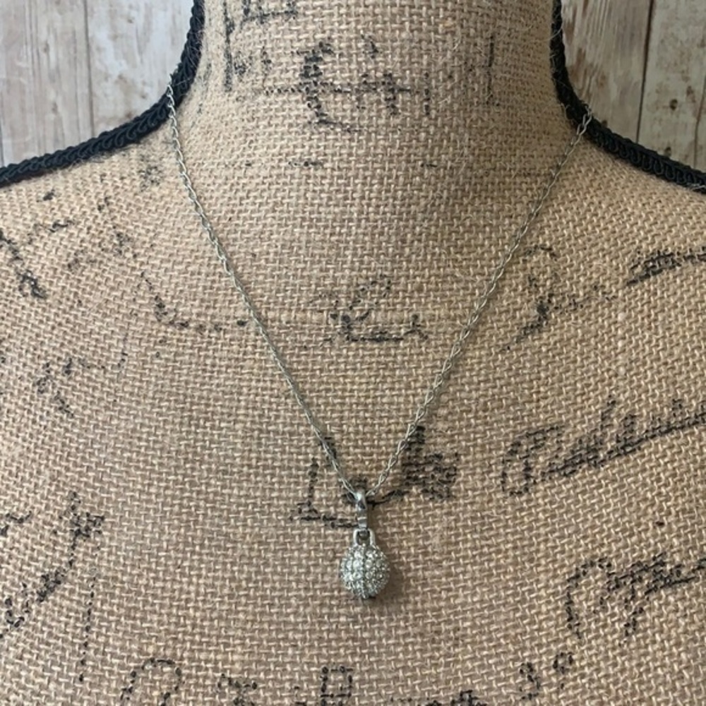 Vintage Silver Round Cluster Necklace